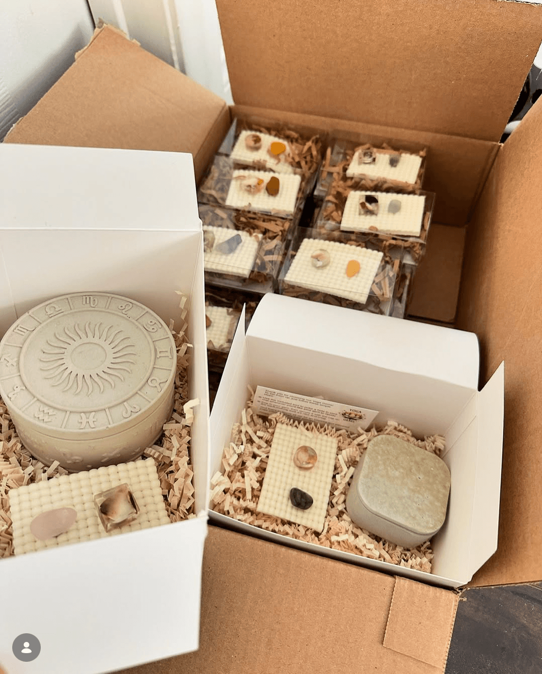 Chakra Yoga Mat Gems + Handmade Vessel product photo